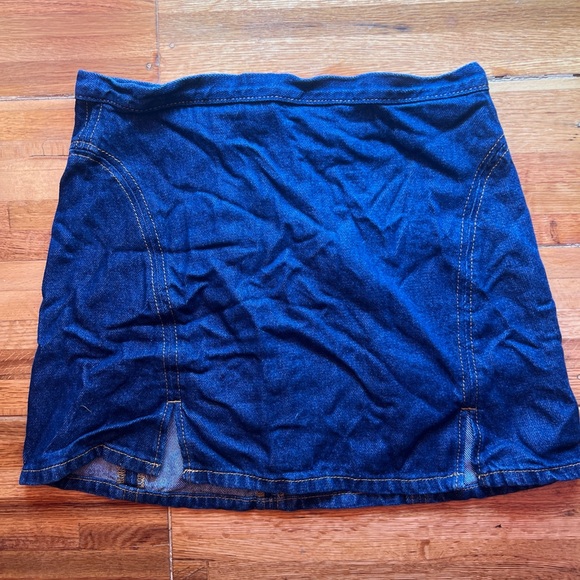 RE/DONE Skirt Womens 27 Blue Denim Jean Pencil Split Front Fortuna MSRP 275 - Picture 1 of 4